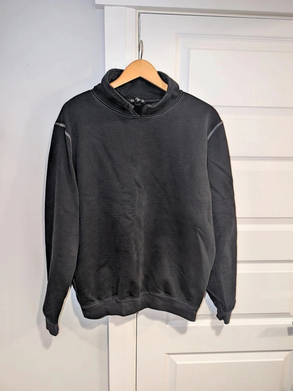 CLUB MONACO Men's Black Cotton-Blend Sweatshirt Size XL
